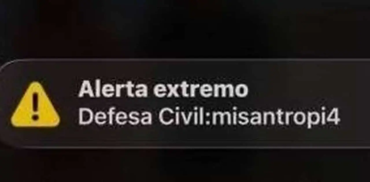 falso alerta da Defesa Civil