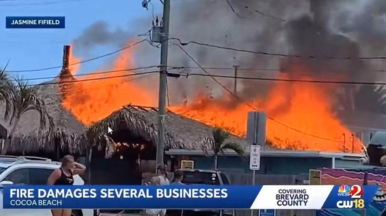 Fire tears through The Tiny Turtle restaurant in Cocoa Beach - CW 18