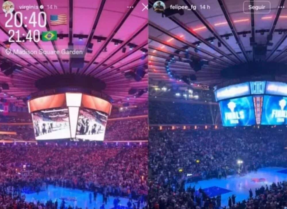 Fotos no jogo da NBA alimenta rumores de reconciliação de Virginia e Vini Jr - Reprodução/Instagram