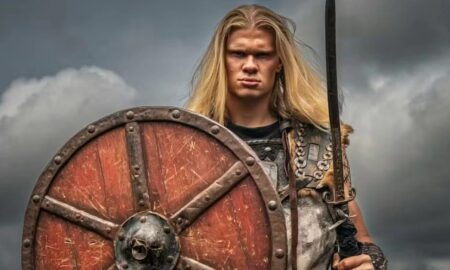 Haaland posa como viking