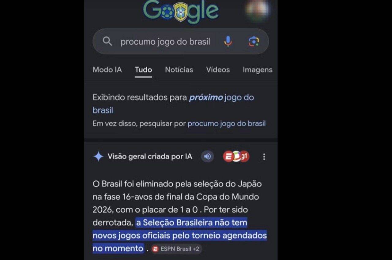 Google AIがブラジルチームの試合結果を誤ってワールドカップからの早期敗退を予測
