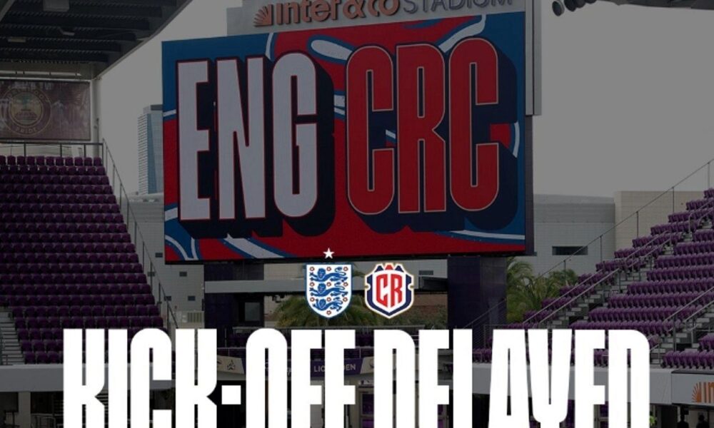 England x Costa Rica start postponed in Orlando after strong storm