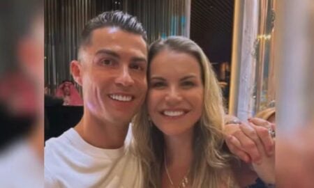 Katia Aveiro com o irmão, Cristiano Ronaldo — Reprodução/Instagram