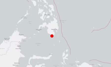 Local de terremoto registrado nas Filipinas em 8 de junho de 2026 — Reprodução/USGS