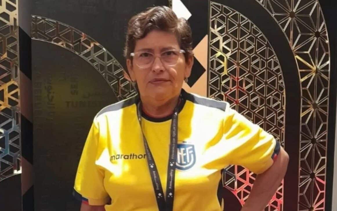María del Jesús Pinargote ganhou um prêmio que permite viajar para todas as Copas do Mundo - Reprodução