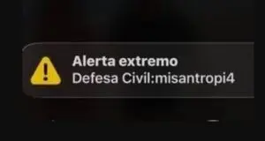 Mensagem da Defesa Civil no celular hoje será investigada pela PF
