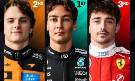 Piastri, Russell e Leclerc - X.com/ F1