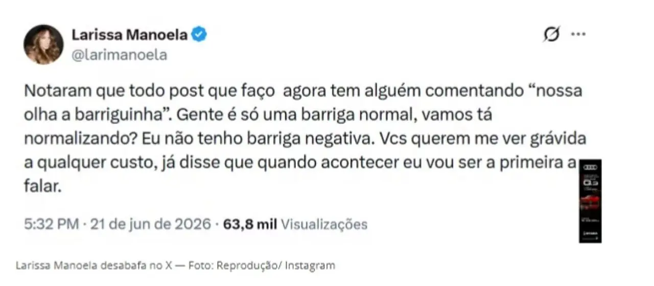 Пост Лариссы Маноэлы - Instagram