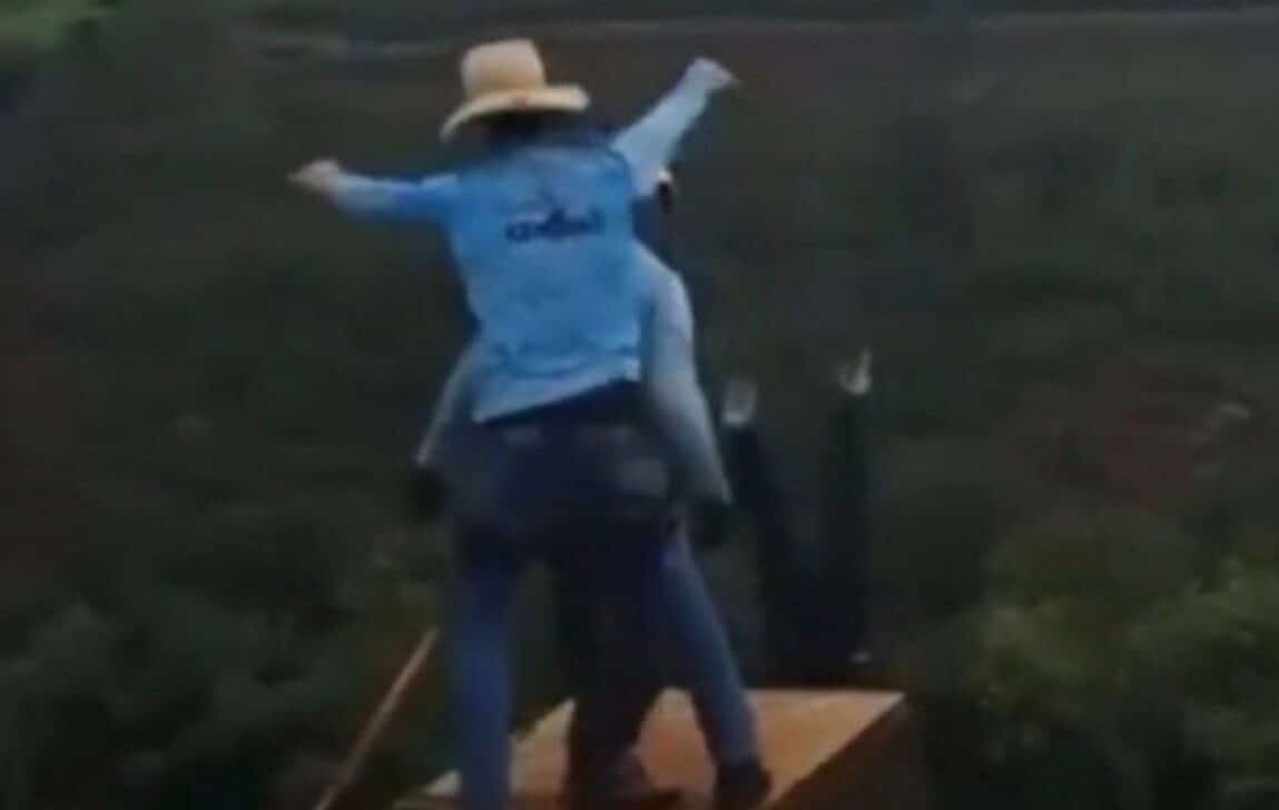 Queda fatal de jovem sem corda em bungee clandestino expõe riscos - Reprodução