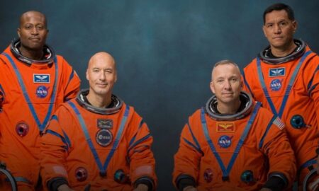 Randy Bresnik, Frank Rubio, Andre Douglas e Luca Parmitano astronautas para a tripulação da Artemis III - Divulgação/Nasa