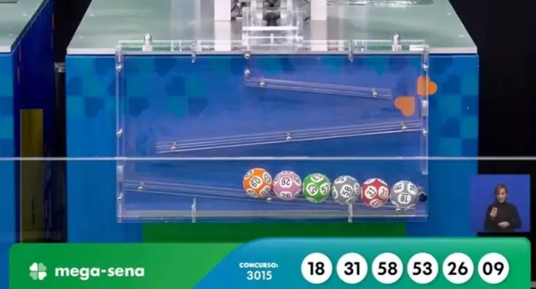 Resultado do sorteio número 3.015 da mega-sena. — Loterias Caixa