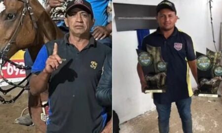 Sasom boiadeiro, à esquerda, é o suspeito de matar Dadá Guedes, à direita - Globo