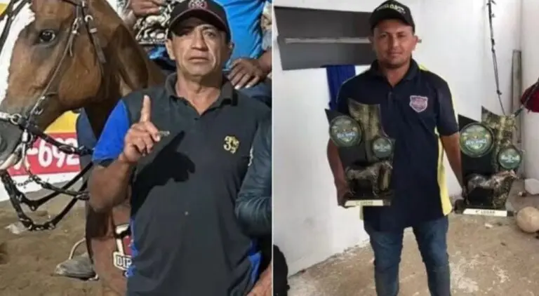Sasom boiadeiro, à esquerda, é o suspeito de matar Dadá Guedes, à direita - Globo