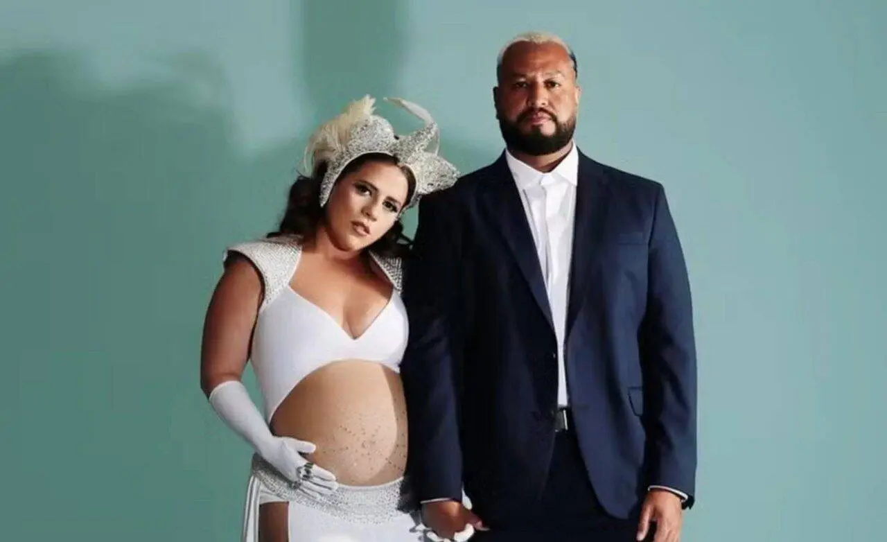 Tati Machado, grávida do Rael, e Bruno Monteiro — Reprodução/Instagram