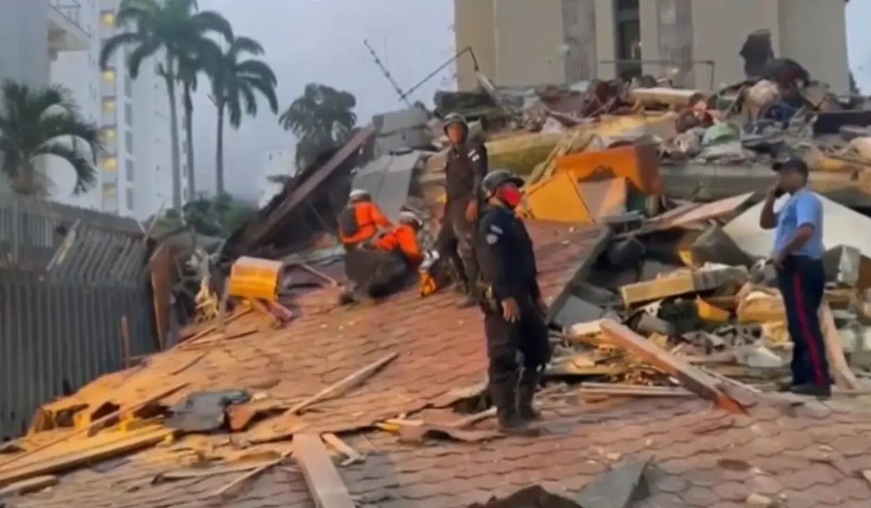 Terremoto duplo na Venezuela causa destruição - Reprodução/ TV Globo