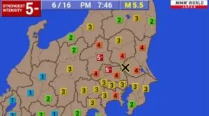 Forte terremoto atinge o norte de Tóquio no Japão