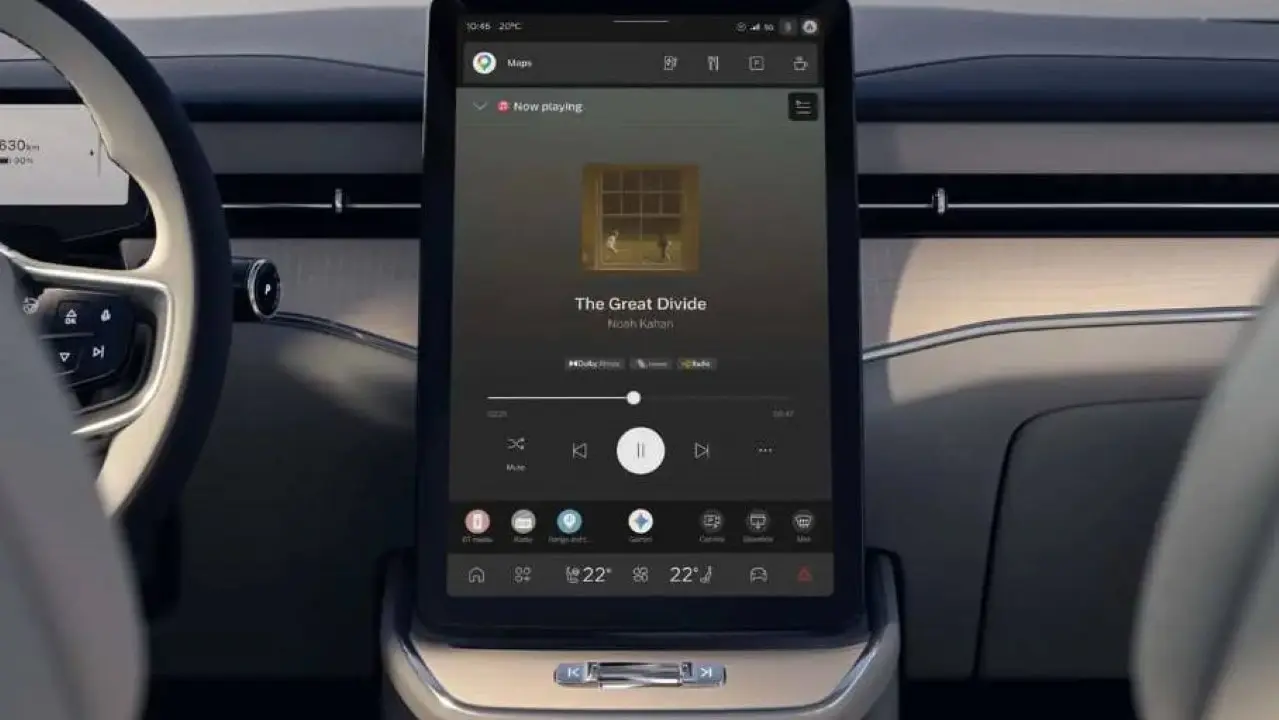 Apple Music on Volvo dashboard