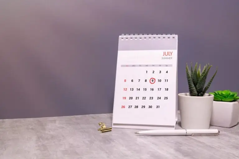 Calendário, 9 de julho circulado