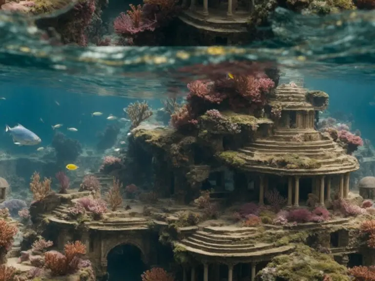 Cidade abandonada escondida sob as ondas