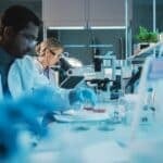 Cientistas, laboratório, pesquisas médicas