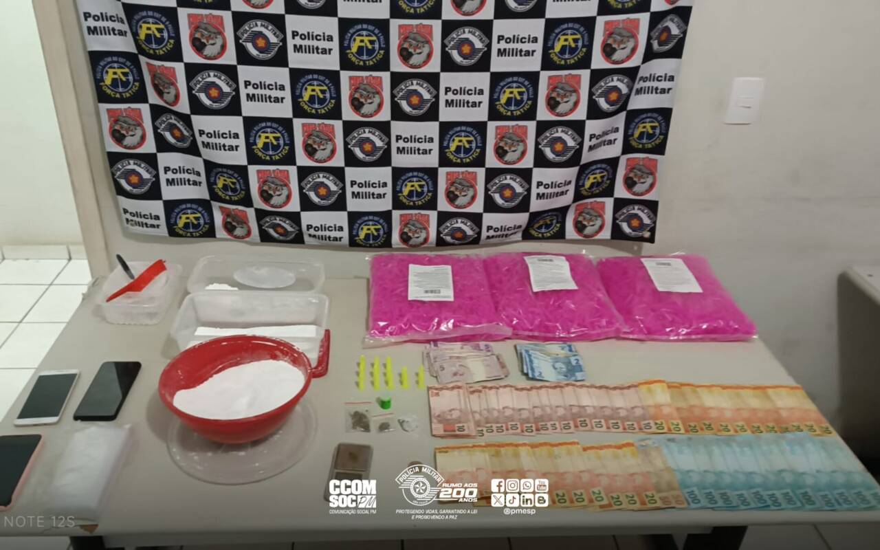 Operação policial em Marília desmantela ponto de armazenamento de drogas e prende suspeito no Nova Marília
