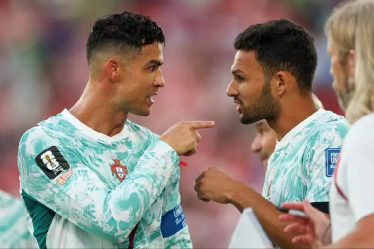 Cristiano Ronaldo e Gonçalo Ramos