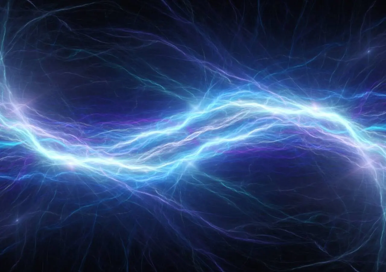 Eletrecidade, plasma abstrato e fundo de energia