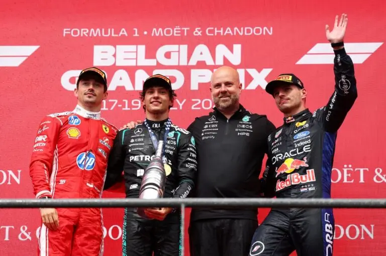 Leclerc, Antonelli e Verstappen