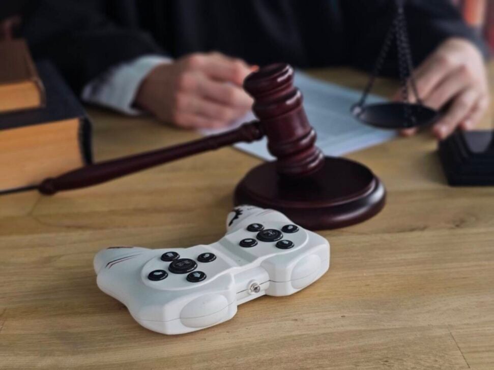 Martelo, justiça, controle de jogo, gamer