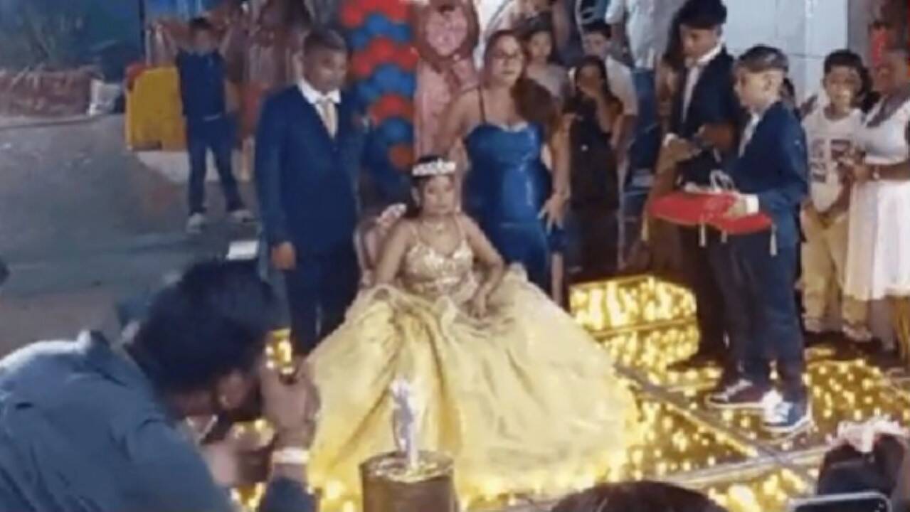 Piso de casa de eventos desaba em festa 15 anos