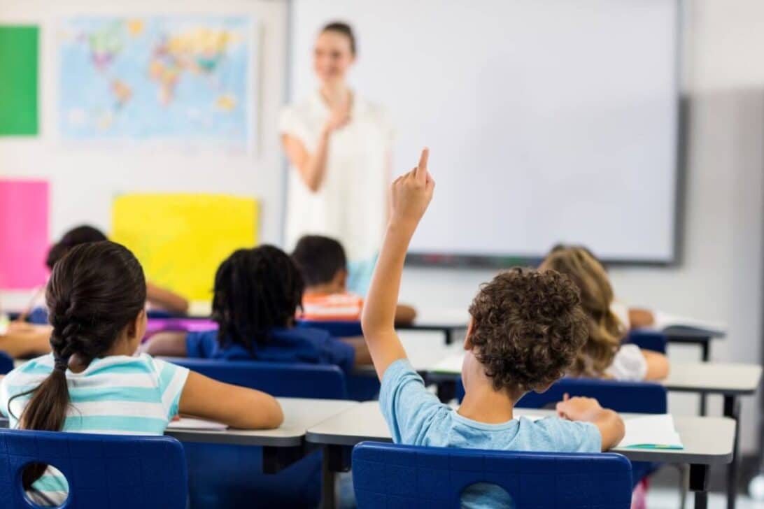 Professor, alunos, educação, sala de aula, escola
