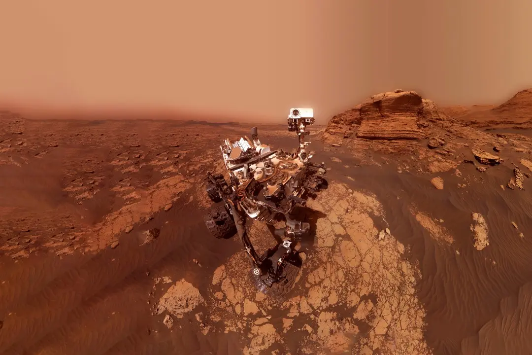 Rover Perseverance em Marte na superfície do planeta
