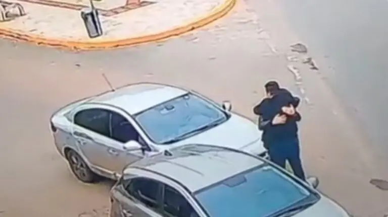 acidente de trânsito em SC termina com abraço entre motoristas - Reprodução/Tv Globo