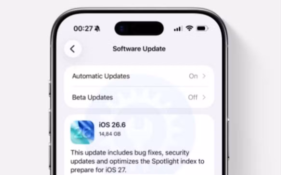 Apple iOS 26.6 - Reprodução/Internet