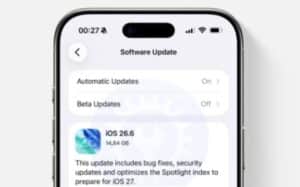 Apple iOS 26.6 - Reprodução/Internet