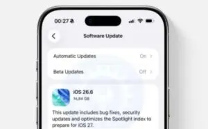 Apple releases iOS 26.6.1 for iPhone and fixes more than 20 security flaws
