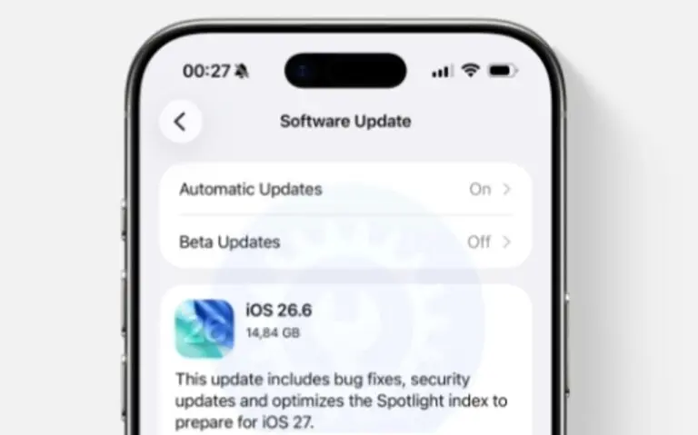 Apple iOS 26.6 - Reprodução/Internet