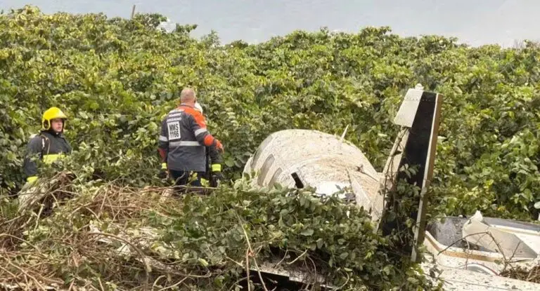 Avião de pequeno porte cai em Navegantes - Rodrigo Ramos/Prefeitura de Navegantes/Divulgação