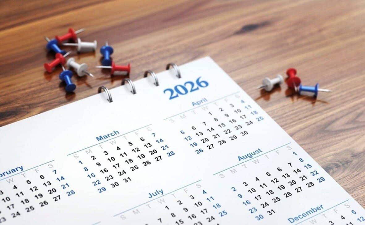 Calendário 2026 - spawns/istock.com