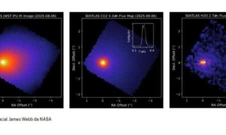 Cometa 3I atlas observado pelo Telescópio Espacial Webb da Nasa - Divulgação/ Nasa