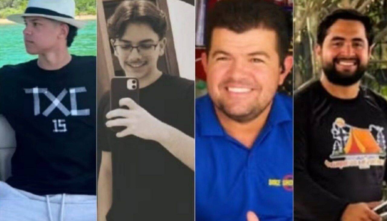 Da esquerda para direita: Itokakotyiti, Saimon, José Markenedes e João Vitor, todos vítimas de choque em acampamento - Reprodução/Redes sociais