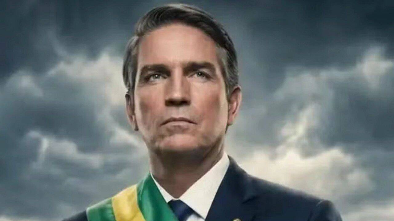 Detalhe do cartaz de Dark Horse, filme sobre Jair Bolsonaro com o ator Jim Caviezel - Divulgação