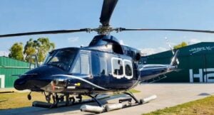Helicóptero da empresa JasFly, que caiu durante treinamento na Argentina — JasFly/Divulgação