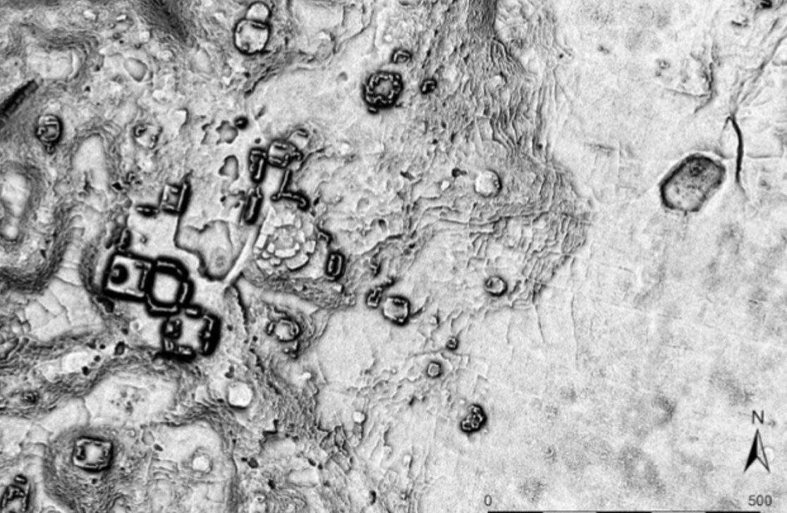 Imagen Lidar de Minanb&eacute; - Reproducci&oacute;n/Monumentos de piedra documentados en Minanb&eacute;