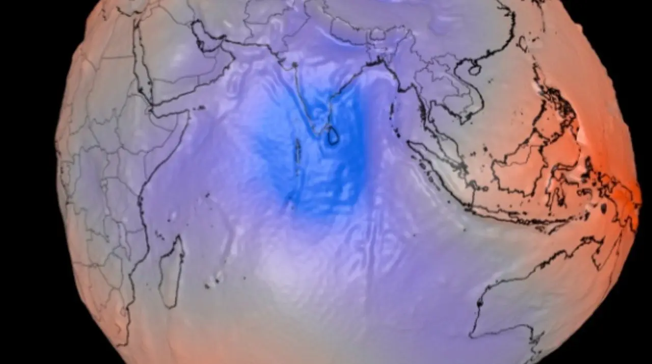 Mapa divulgado pela Nasa - Reprodução NASA