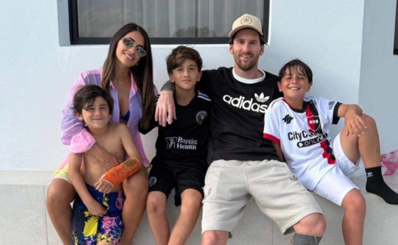 Messi, Ciro, Mateo, Thiago e Antonela - Instagram/leomessi