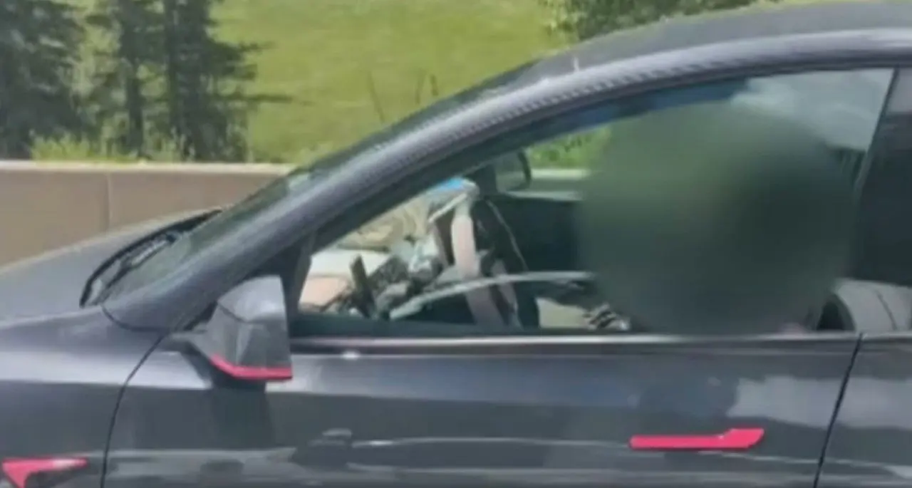 Mulher dorme ao volante no Tesla - Carleigh King/Facebook