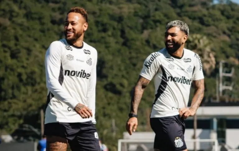 Neymar e Gabigol - X.com/ Santos
