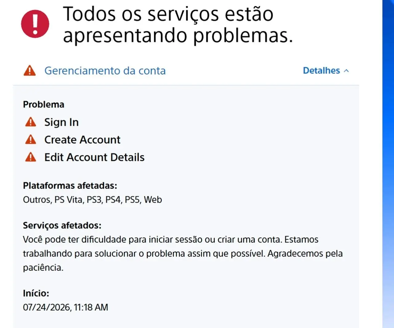 PSN Off AIR! Disclosure