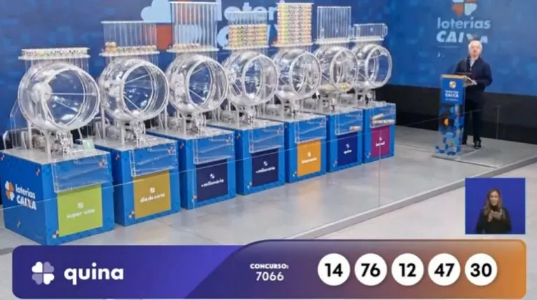 Resultado ao vivo da Quina 7066